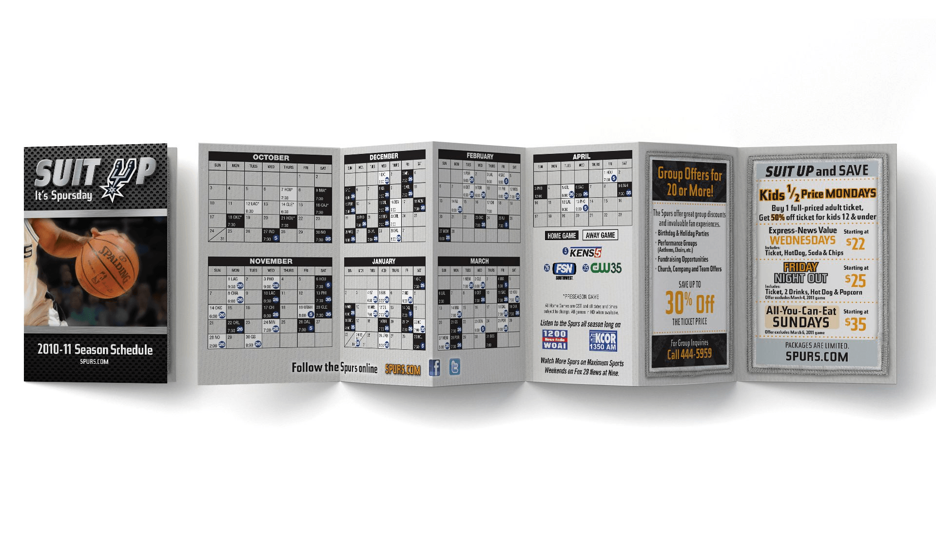 Spurs Pocket Schedule