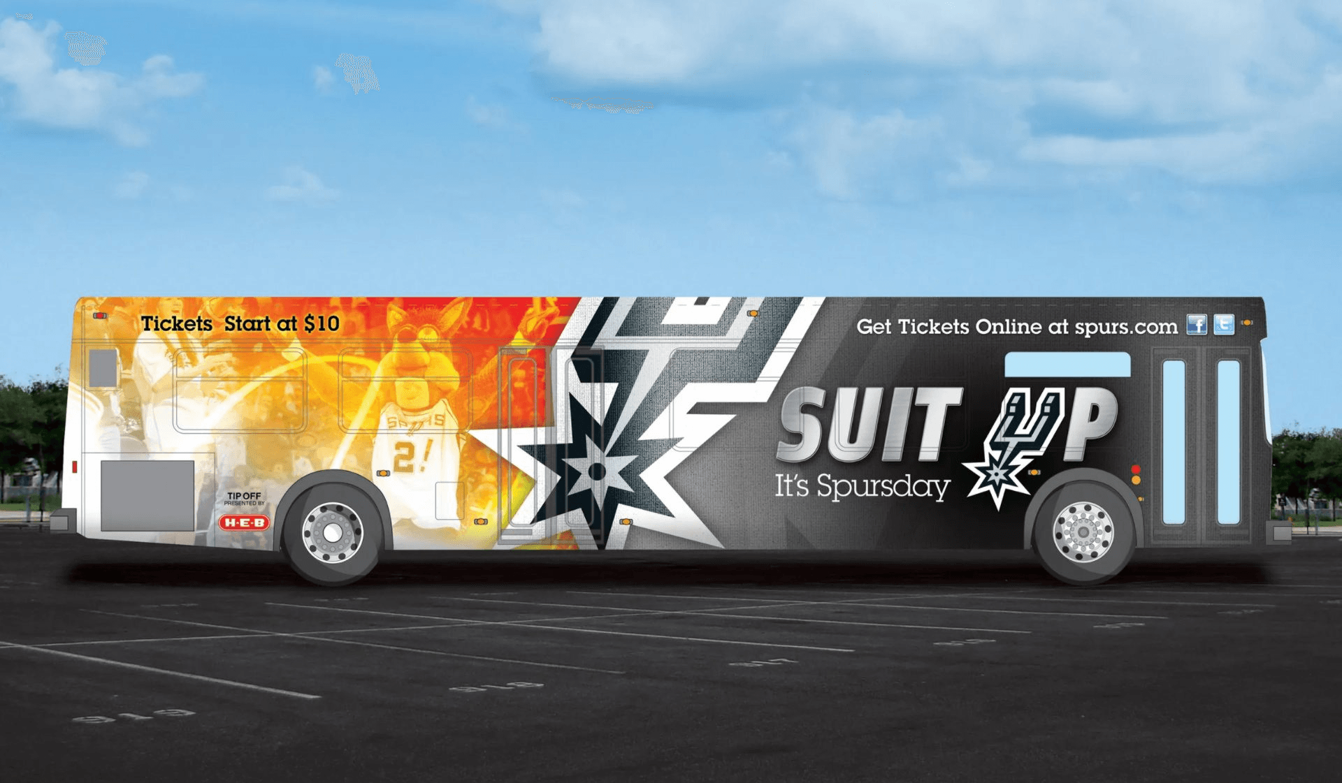 Spurs Bus Wrap